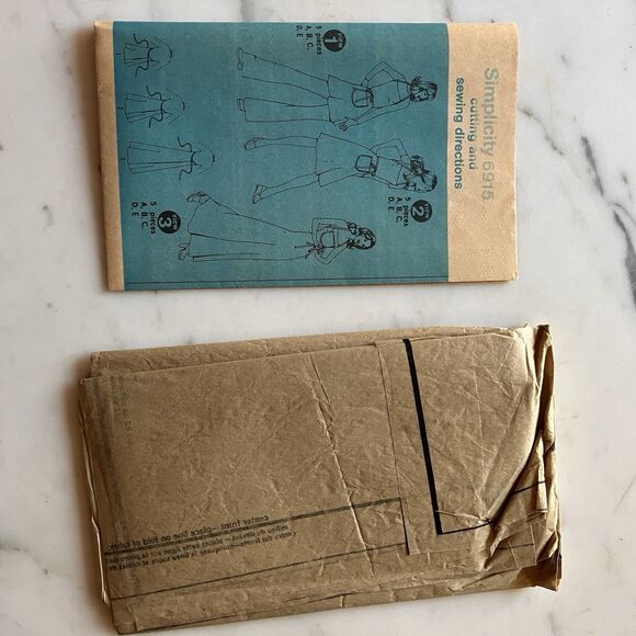 Vintage Simplicity Pattern 6915 Misses Back-wrap Apron Dress 3 Lengths Sz 16-18 - Picture 6 of 6